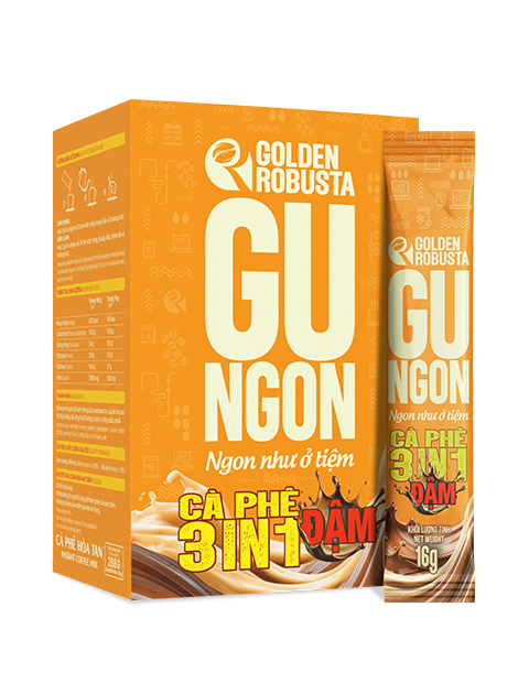 Golden Robusta Gu Ngon cà phê hòa tan 100% robusta