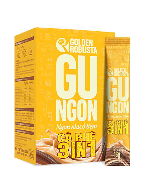 Golden Robusta Gu Ngon cà phê hòa tan 100% robusta